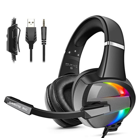 Beexcellent Gaming Headset for PS4, Xbox One, Gaming Headphones with Noise Canceling Microphone Surround Sound & LED RGB Light for PS5 Xbox PC Laptop Mac Nintendo Switch